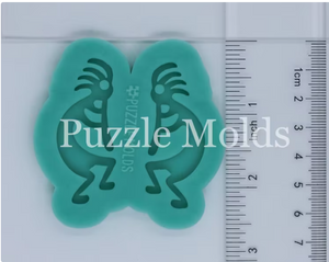 CUSTOM MOLD: KOKOPELLI EARRING *May have a 7-10 Day Shipping Delay (E177)