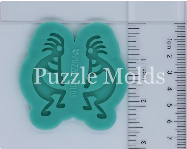 CUSTOM MOLD: KOKOPELLI EARRING *May have a 7-10 Day Shipping Delay (E177)