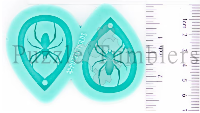 CUSTOM MOLD: SPIDER DROP EARRING *May have a 7-10 Day Shipping Delay (E184)