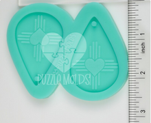 Load image into Gallery viewer, CUSTOM MOLD: NEW MEXICO ZIA HEART DROP EARRING *May have a 7-10 Day Shipping Delay (E195)