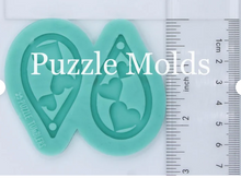 Load image into Gallery viewer, CUSTOM MOLD: TRIPLE HEART DROP EARRING *May have a 7-10 Day Shipping Delay (E218)