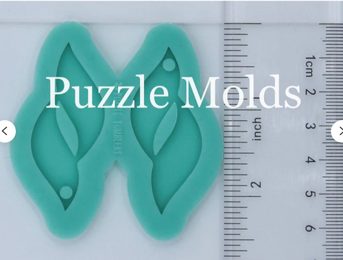 CUSTOM MOLD ABSTRACT LEAF EARRING *May have a 7-10 Day Shipping Delay (E223)