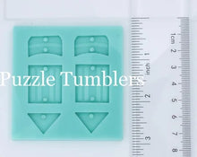 Load image into Gallery viewer, CUSTOM MOLD: 3 Piece Pencil Earrings (Engraved)   *May have a 14 Day Shipping Delay (E267)