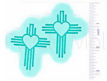 Load image into Gallery viewer, CUSTOM MOLD: ZIA HEART CORSS Earrings *May have a 7-10 Day Shipping Delay (E30)