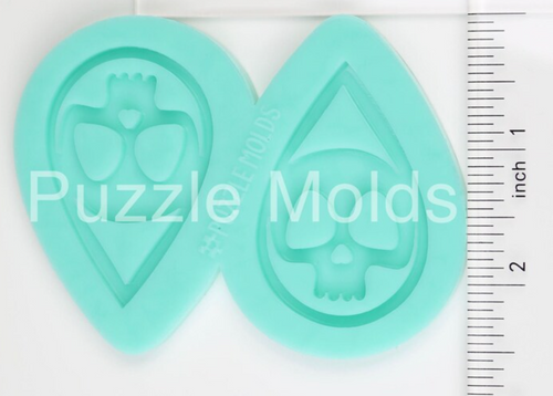 CUSTOM MOLD: SKULL DROP Earring *May have a 7-10 Day Shipping Delay (E32)
