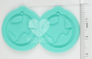 CUSTOM MOLD: TEXAS HOOP Earring *May have up to a 14 Day Shipping Delay (E42)