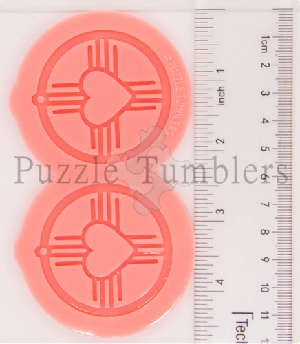 CUSTOM MOLD: ZIA HEART HOOP Earring *May have a 7-10 Day Shipping Delay (E43)