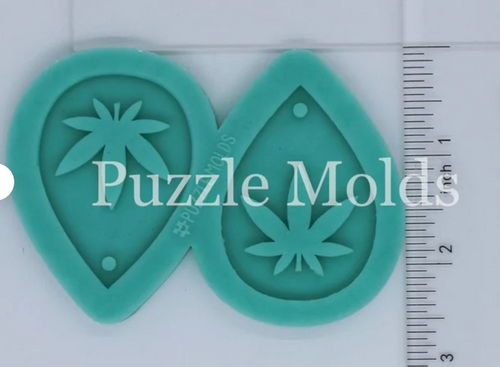 CUSTOM MOLD: MARY JANE LEAF Earring *May have a 7-10 Day Shipping Delay (E44)