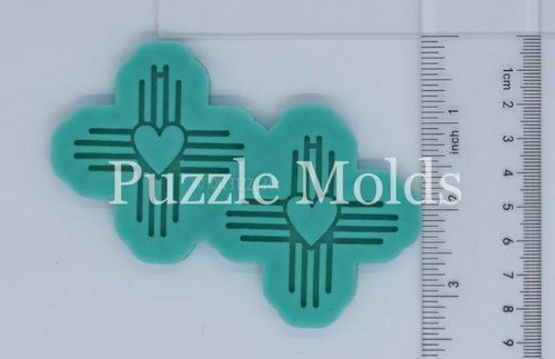 CUSTOM MOLD: ZIA HEART CROSS Earring *May have a 7-10 Day Shipping Delay (E48)