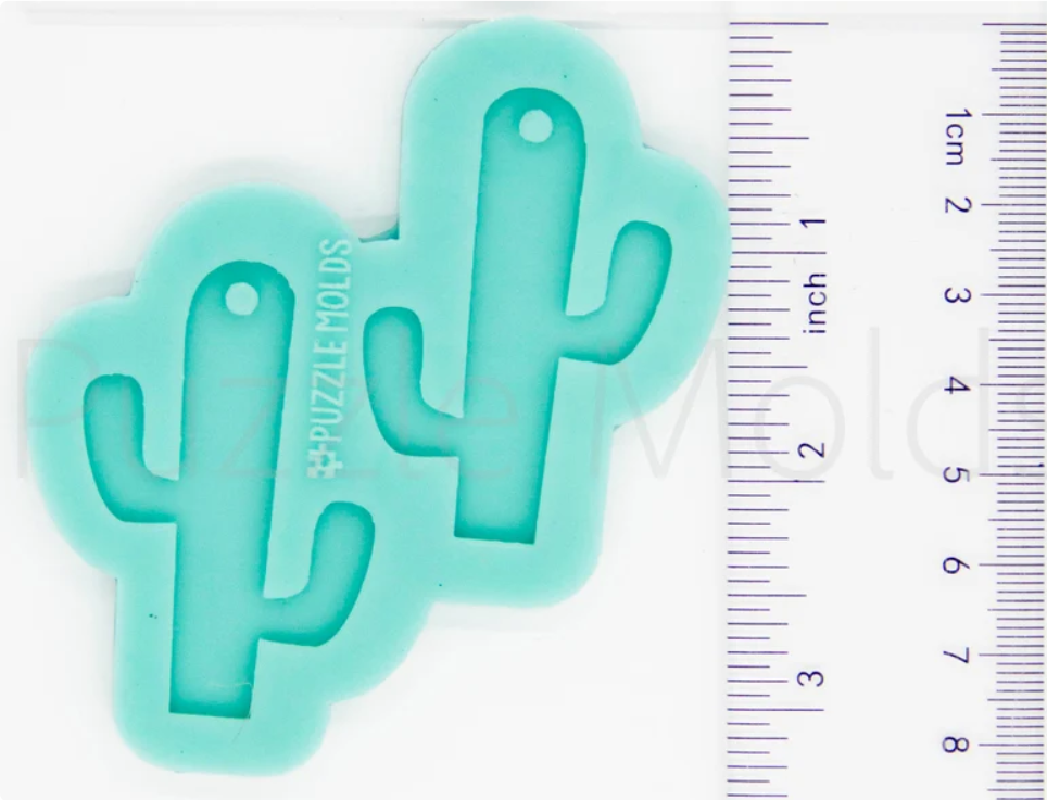 CUSTOM MOLD: Cactus Earring *May have a 7-10 Day Shipping Delay (E59)