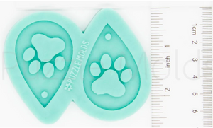 CUSTOM MOLD: PAW PRINT DROP EARRING *May have a 7-10 Day Shipping Delay (E66)
