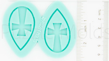 Load image into Gallery viewer, CUSTOM MOLD: DELICATE CROSS EARRING *May have a 7-10 Day Shipping Delay (E71)
