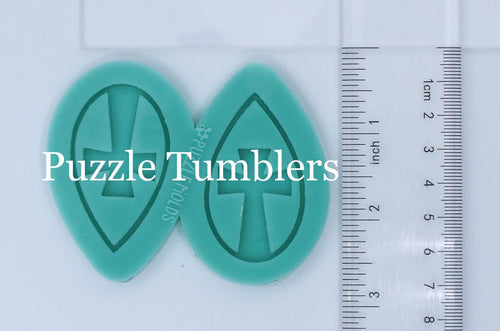CUSTOM MOLD: DELICATE CROSS EARRING *May have a 7-10 Day Shipping Delay (E71)