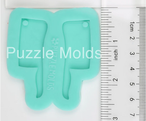 CUSTOM MOLD: CLEAVER EARRING *May have a 7-10 Day Shipping Delay (E78)