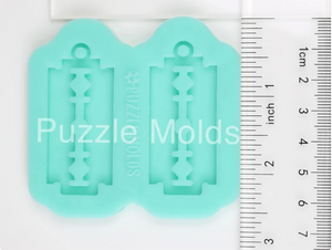 CUSTOM MOLD: RAZOR BLADE EARRING *May have a 7-10 Day Shipping Delay (E79)