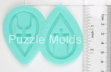 Load image into Gallery viewer, CUSTOM MOLD: GRAVE YARD CROSS EARRING *May have a 7-10 Day Shipping Delay (E90)