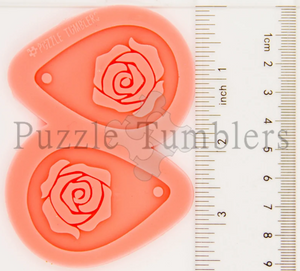 CUSTOM MOLD: ROSE EARRING *May have a 7-10 Day Shipping Delay (E94)