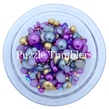 Load image into Gallery viewer, Rainbow Pearl &amp; Rhinestone Mix -  Pearl, Gold, Purple