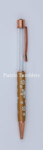 SNOWFLAKE ROSEGOLD - HOLIDAY FLOATING PENS WITH BLING TOP - DIY *NEEDS GROUP PHOTO