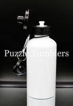Load image into Gallery viewer, SUBLIMATION - 12OZ HYDRO SPORTS BOTTLE BLACK TWIST TOP + EXTRA CAP - SINLE WALL