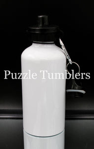 SUBLIMATION - 12OZ HYDRO SPORTS BOTTLE BLACK TWIST TOP + EXTRA CAP - SINLE WALL