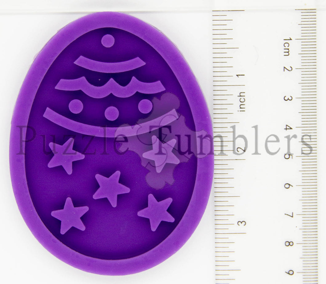 NEW - DECORATED EASTER EGG - PURPLE MOLD