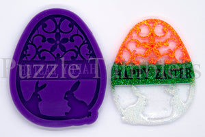 NEW - FLORAL EGG - PURPLE MOLD