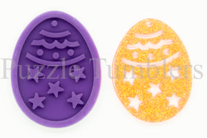 NEW - DECORATED EASTER EGG - PURPLE MOLD