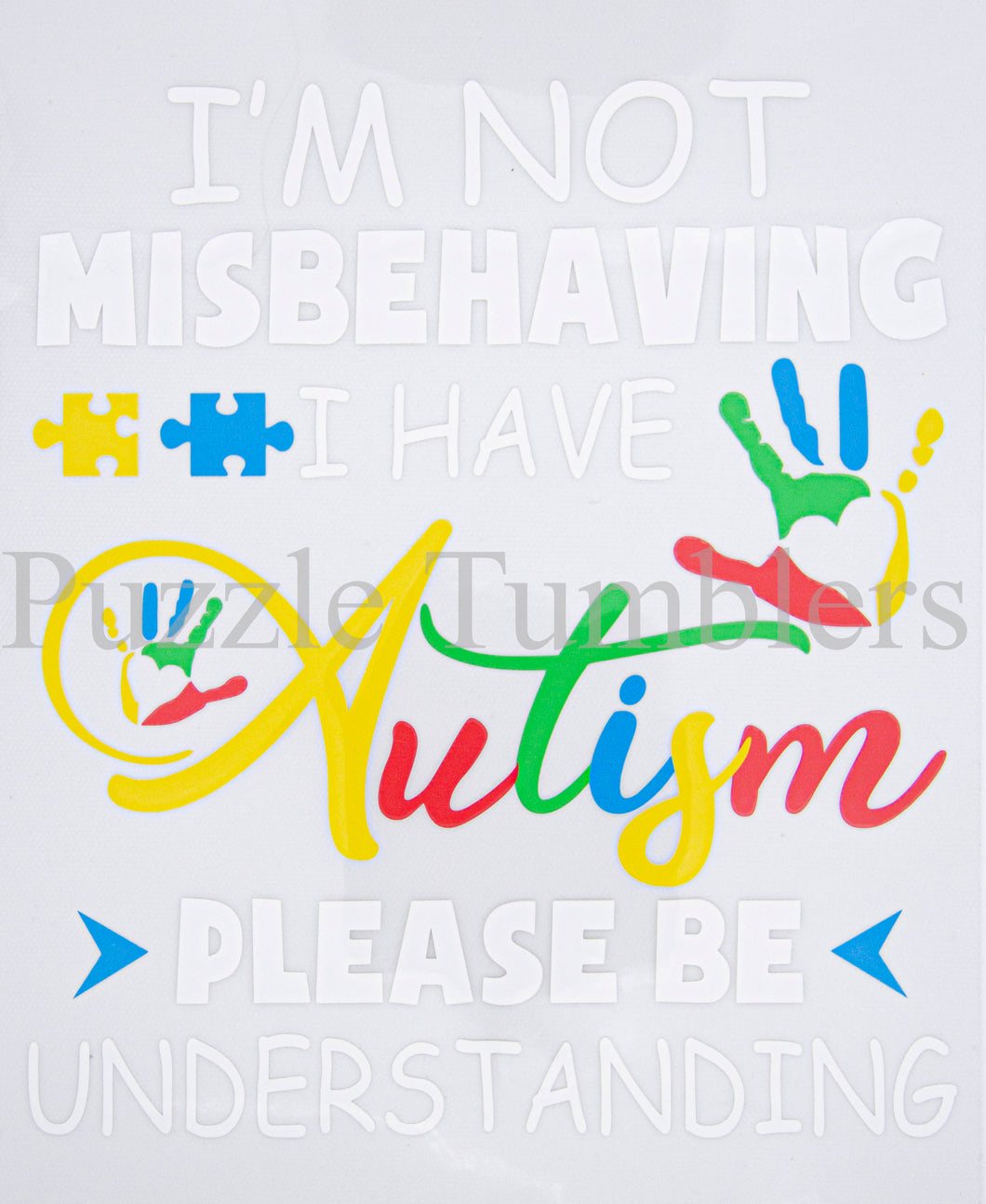 NEW Autism Awareness 'Be UNDERSTANDING' T-Shirt Transfer $6.50/EACH