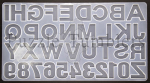 REVERSE ALPHABET MOLD CLEAR
