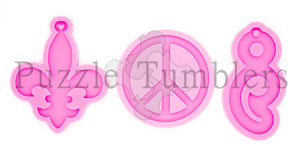 Symbol Molds (Peace, Semicolon, & Fleur de Lis)
