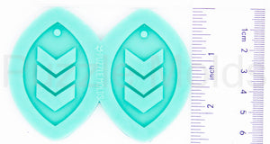 CUSTOM MOLD: Chevron Earring Mold *May have up to a 14 Day Shipping Delay (E55)