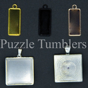 NEW Pendants Square and Rectangular (Silver, Gold, Black, Rose Gold) - $1.75 Each