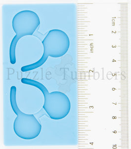 NEW Straw Topper Mold (Mouse and Character) Blue