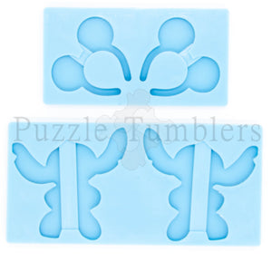 NEW Straw Topper Mold (Mouse and Character) Blue