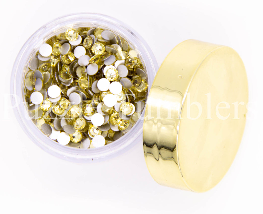 NEW Champagne Rhinestones AB/Clear Glass Crystal Stones (NON-Hot Fix) SS16