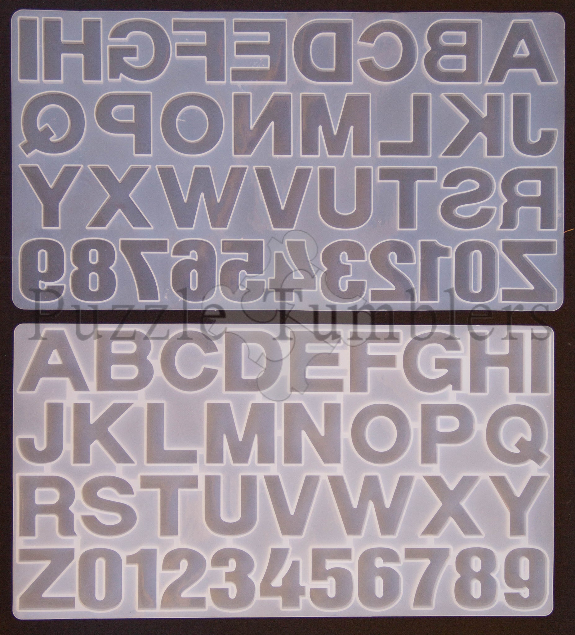 REVERSE ALPHABET MOLD CLEAR – Puzzle Tumblers