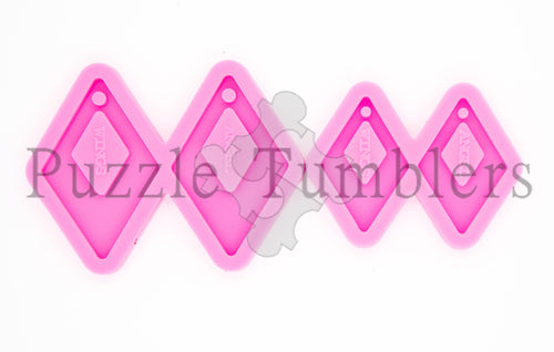 NEW Small & Medium Diamond Hoop Earring Mold PINK