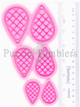 Load image into Gallery viewer, NEW Mermaid Scales Earring Molds (Small, Medium &amp; Large)