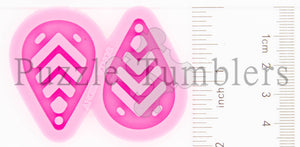 NEW Chevron Earring Mold PINK