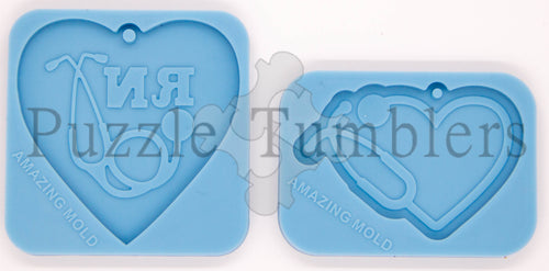 NEW Nurse Heart Molds Blue