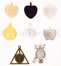Load image into Gallery viewer, NEW Pendants: Heart, Circle, Owl, Apple (Silver, Gold, Black) - $1.75 Each