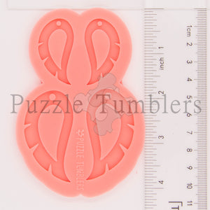 CUSTOM MOLD: Double Feather Earring Mold *May have a 14 Day Shipping Delay (D23)