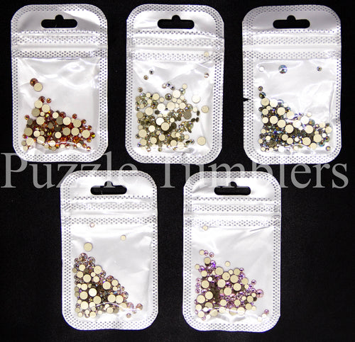 SMALL BLING Starter Kit Rhinestones Glass AB/Glass Stones - Flat Back (NON-Hot Fix) VARIETY
