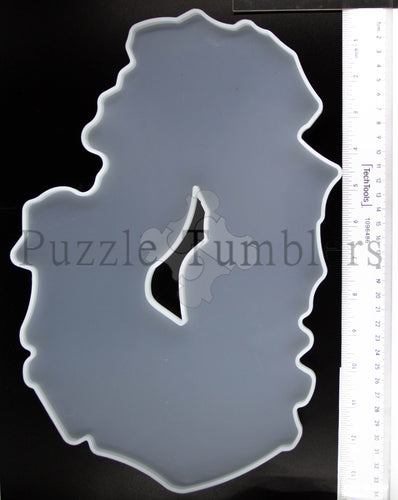NEW XXL Abstract Rectangular Agate Coaster Tray/Coaster Mold (WITH HOLE)