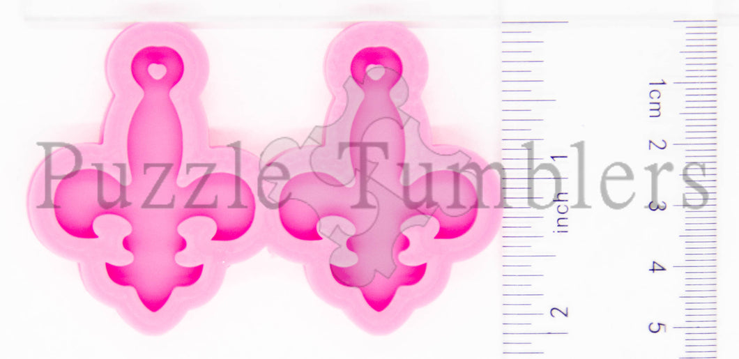 NEW Fleur De Lis Earring SM & MED Mold - Pink