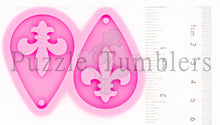 Load image into Gallery viewer, NEW Fleur de Lis Earring Molds PINK $6.25