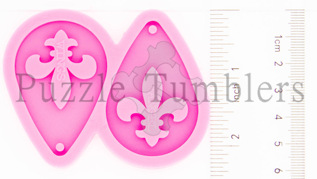 NEW Fleur de Lis Earring Molds PINK $6.25