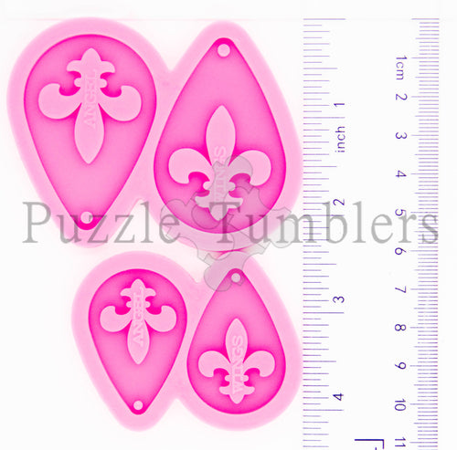 NEW Fleur de Lis Earring Molds PINK $6.25
