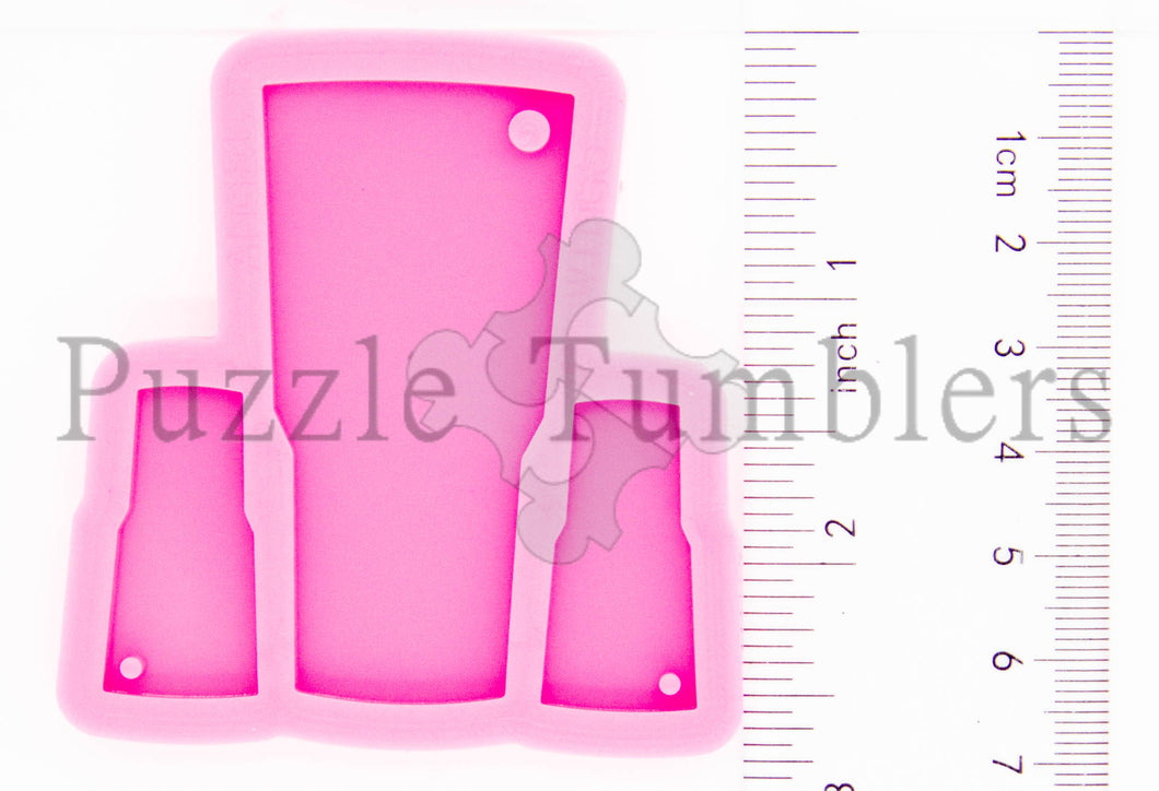 NEW 30oz Tumbler Trio with 2 Small Molds PINK $6.25